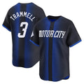 Cooneas D.Tigers #3 Alan Trammell Player Navy Game Home Stitched Jerseys