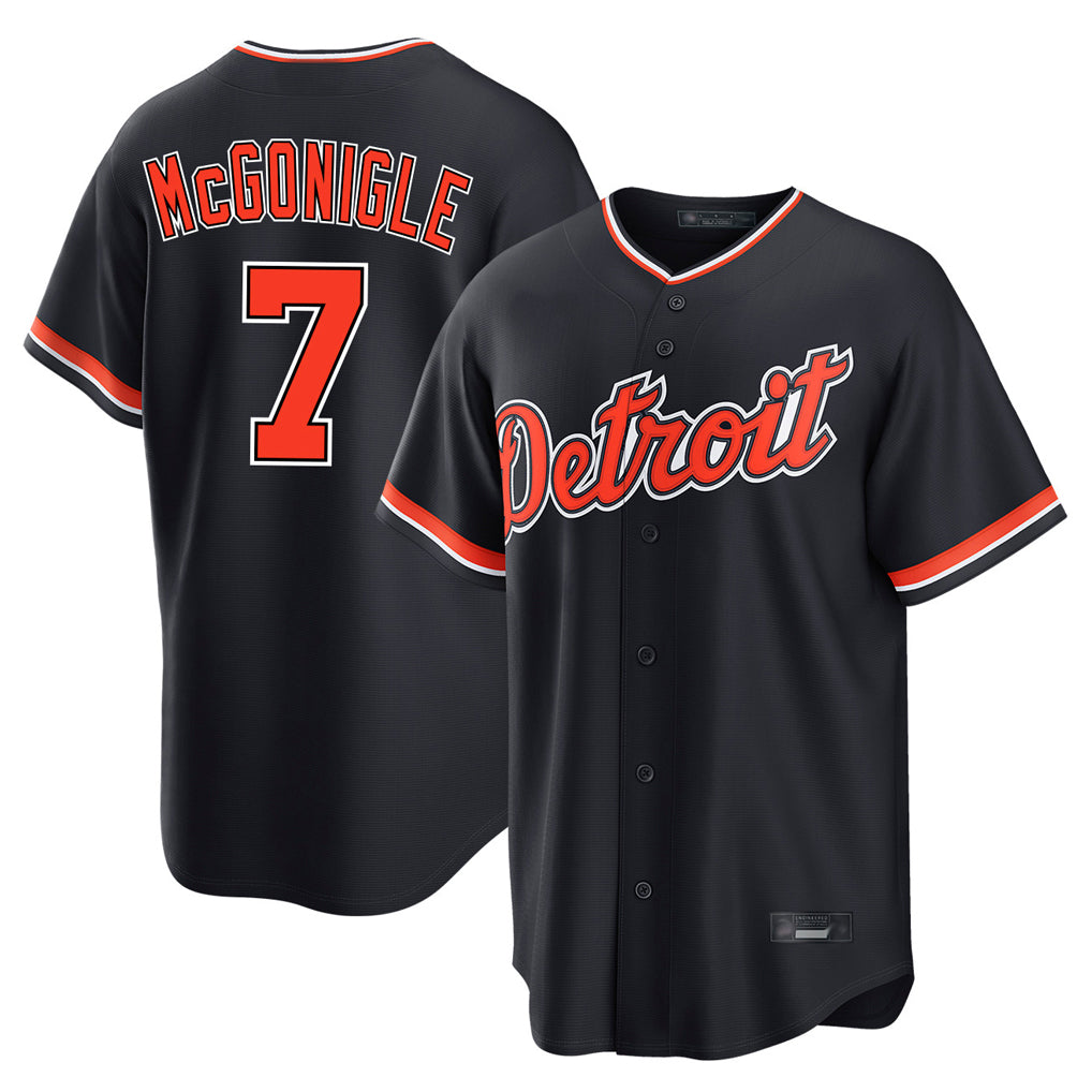 Cooneas D.Tigers #7 Kevin McGonigle Player Navy Home Game Stitched Jersey
