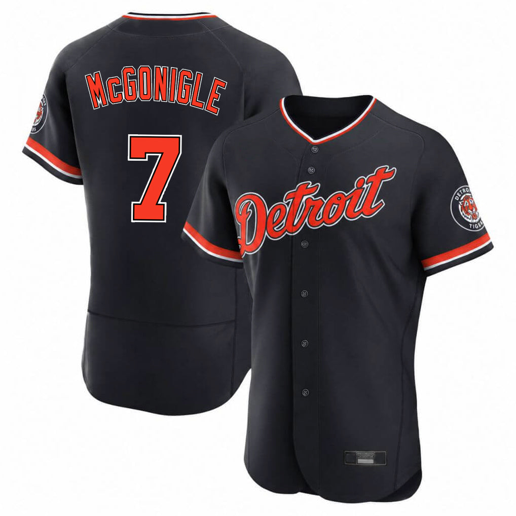 Cooneas D.Tigers #7 Kevin McGonigle Player Navy Limited Elite Home Game Stitched Jerseys