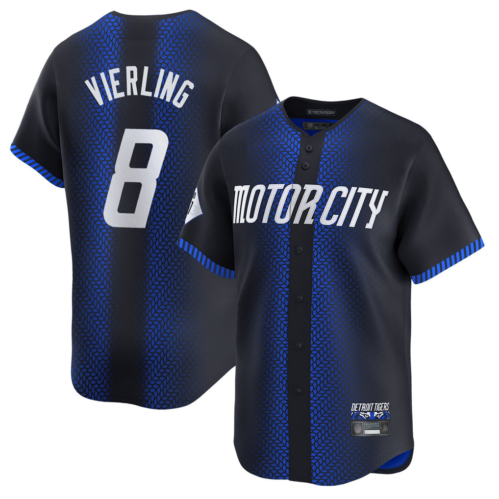 Cooneas D.Tigers #8 Matt Vierling Player Navy City Connect Home Limited Stitched Jerseys
