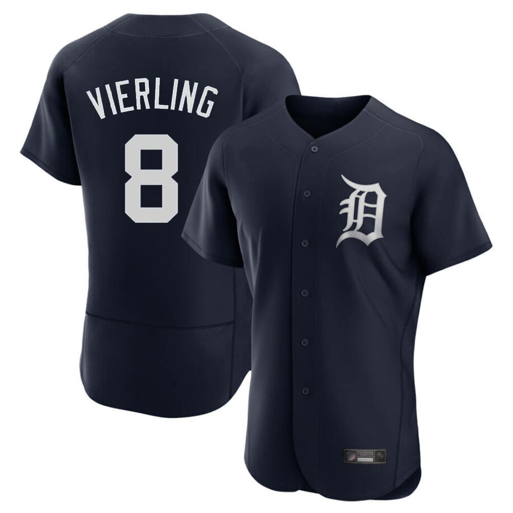 Cooneas D.Tigers #8 Matt Vierling Player Navy Limited Elite Home Stitched Jerseys