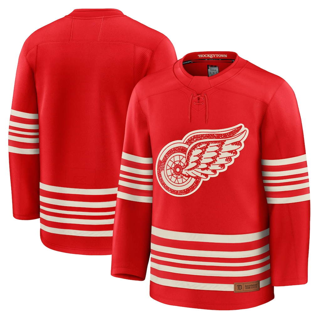 Cooneas D.Red wings Red Centennial Premium Jerseys