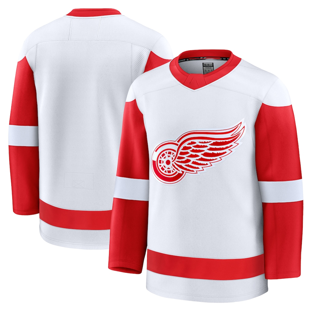 Cooneas D.Red wings White Away Premium Jerseys