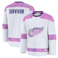 Cooneas D.Red wings White Hockey Fights Cancer Survivor Practice Jerseys