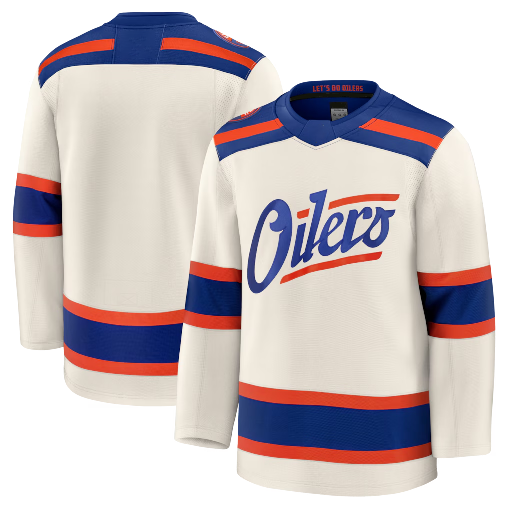 Cooneas E.Oilers Light Beige Alternate Premium Jerseys