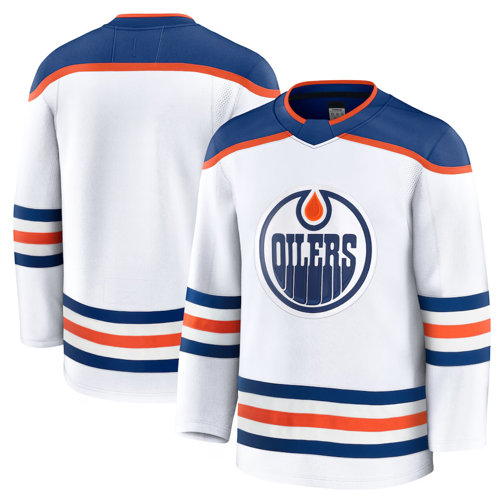 Cooneas E.Oilers White Away Premium Jerseys