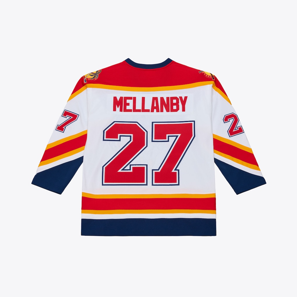 Cooneas F.Panthers #27 Scott Mellanby Mitchell & Ness White 1996 Power Play Jerseys