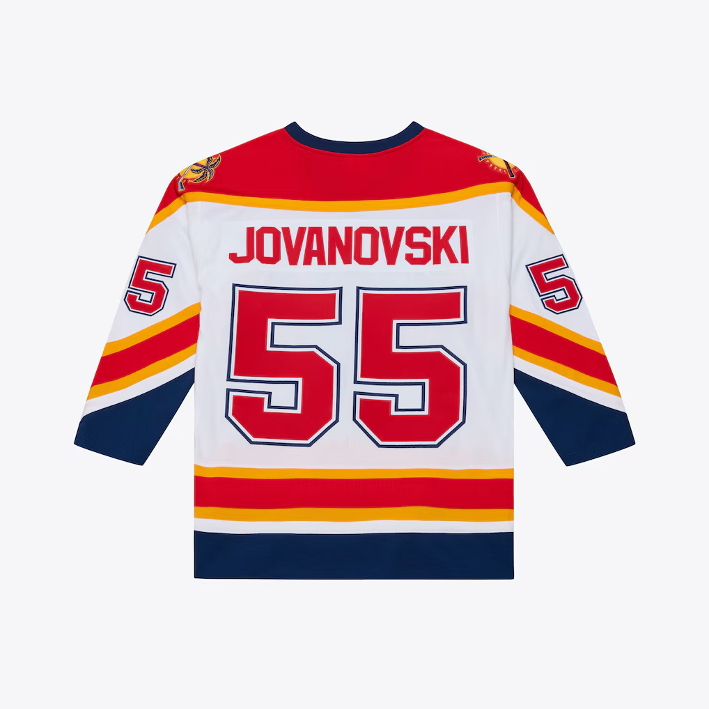 Cooneas F.Panthers #55 Ed Jovanovski Mitchell & Ness White 1996 Power Play Jerseys