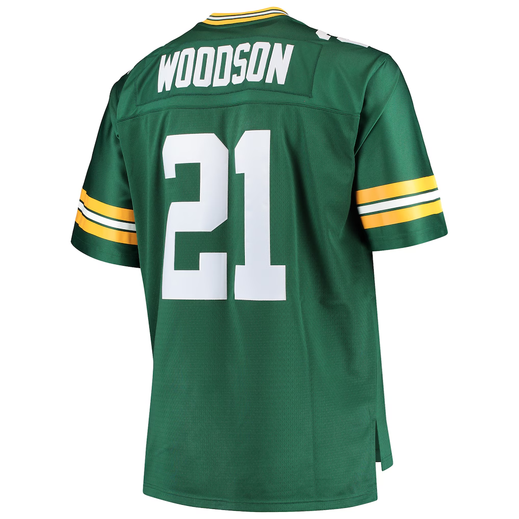 Cooneas GB.Packers #21 Charles Woodson Mitchell & Ness Green Big & Tall 2010 Retired Player Replica Stitched Puhic Jersey