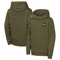 Cooneas GB.Packers Olive Salute to Service Pullover Hoodies Limited Blank Player Stitched Jerseys