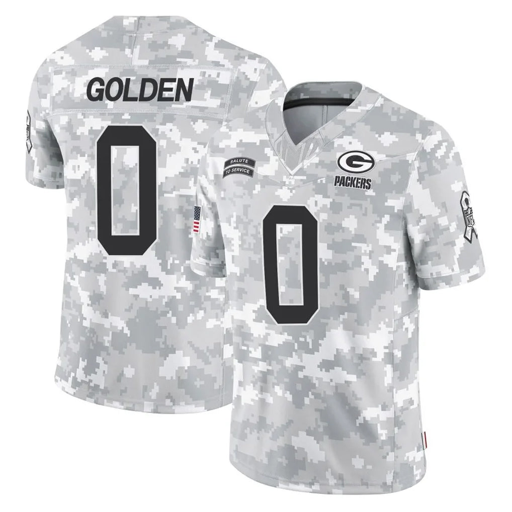 Cooneas GB.Packers #0 Matthew Golden Player Arctic Camo Salute To Service Limited Stitched Jerseys
