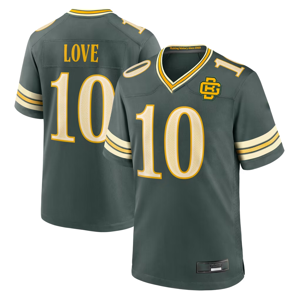 Cooneas GB.Packers #10 Jordan Love Green 2026 Rivalries Collection Game Stitched Jerseys