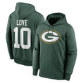 Cooneas GB.Packers #10 Jordan Love Player Green Therma Hoodie Game Stitched Jerseys