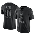 Cooneas GB.Packers #11 Jayden Reed Player Black Reflective Limited Home Game Stitched Jerseys