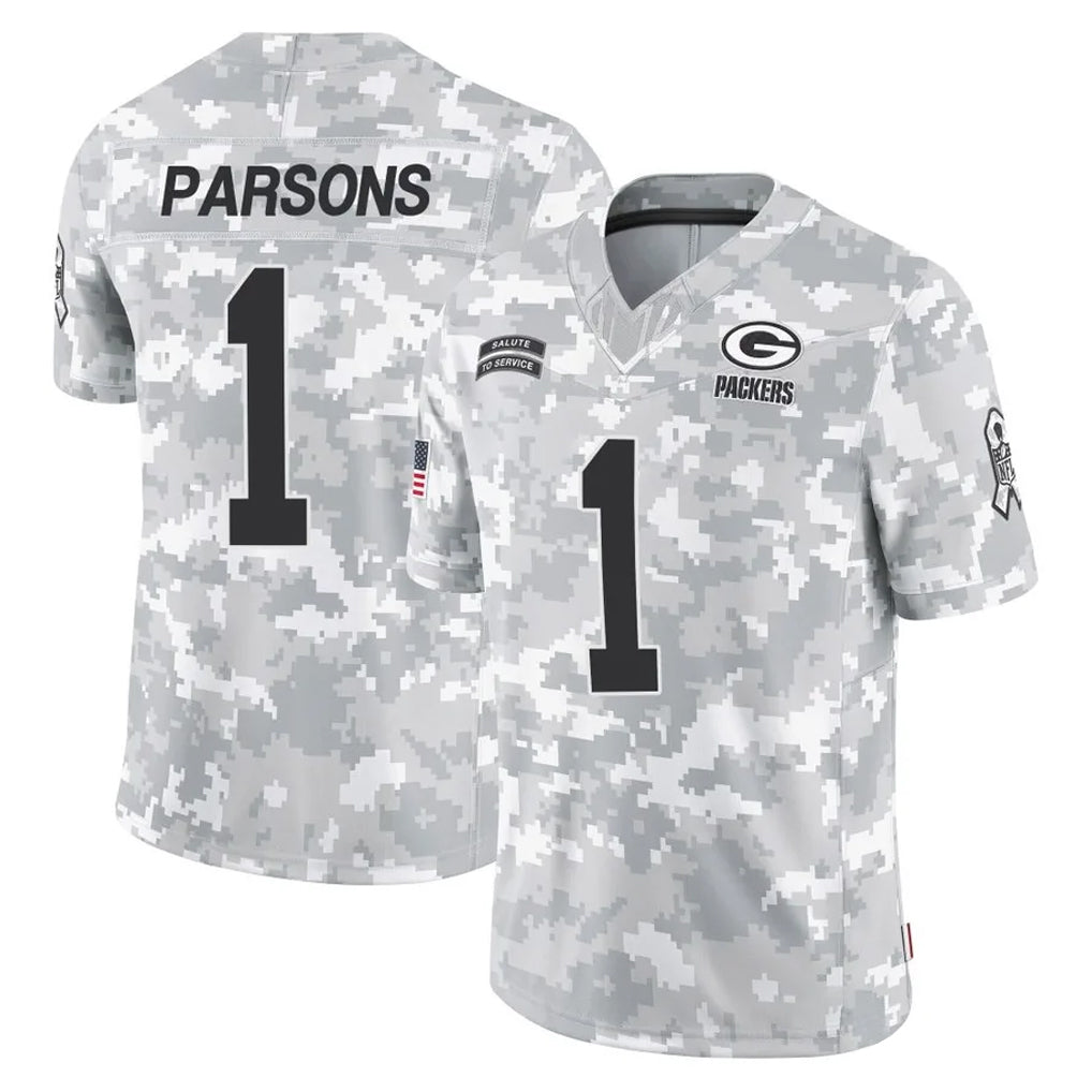Cooneas GB.Packers #1 Micah Parsons Player Arctic Camo Salute To Service Limited Stitched Jerseys