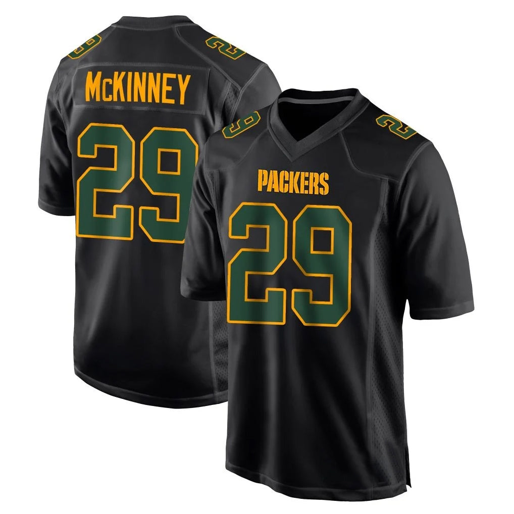 Cooneas GB.Packers #29 Xavier McKinney Player Black Fashion Home Game Stitched Jerseys