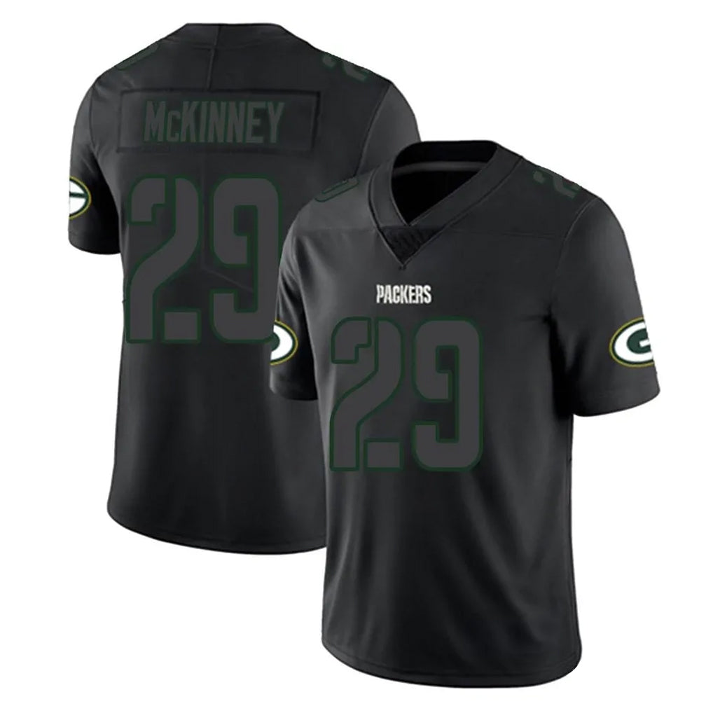 Cooneas GB.Packers #29 Xavier McKinney Player Black Impact Limited Home Game Stitched Jerseys