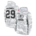 Cooneas GB.Packers #29 Xavier McKinney Player Camo Salute To Service Hoodies Game  Stitched Jerseys