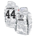 Cooneas GB.Packers #44 Zaire Franklin Player Arctic Camo Salute to Service Hoodies Limited Game Stitched Jerseys