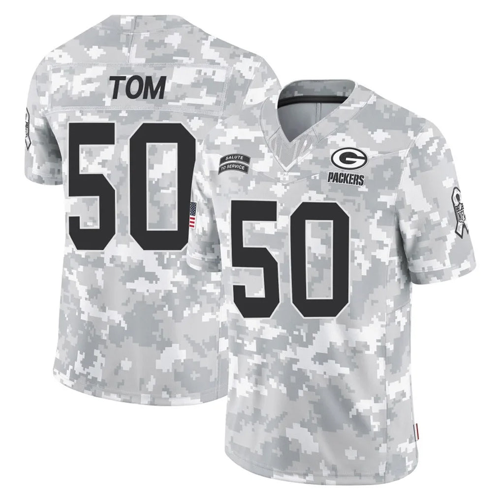 Cooneas GB.Packers #50 Zach Tom Player Arctic Camo Salute To Service Limited Stitched Jerseys