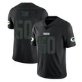 Cooneas GB.Packers #50 Zach Tom Player Black Impact Limited Home Game Stitched Jerseys