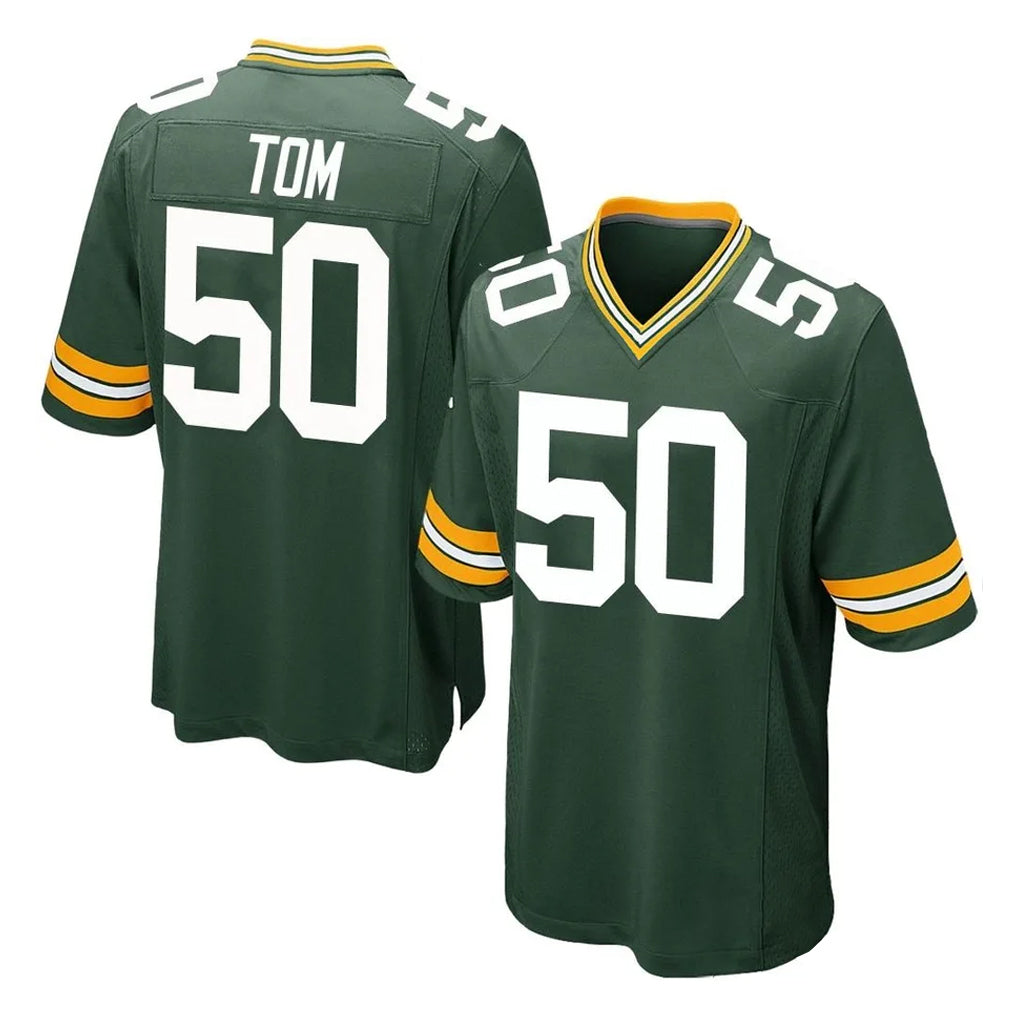 Cooneas GB.Packers #50 Zach Tom Player Green Home Game Stitched Jerseys