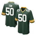 Cooneas GB.Packers #50 Zach Tom Player Green Home Game Stitched Jerseys