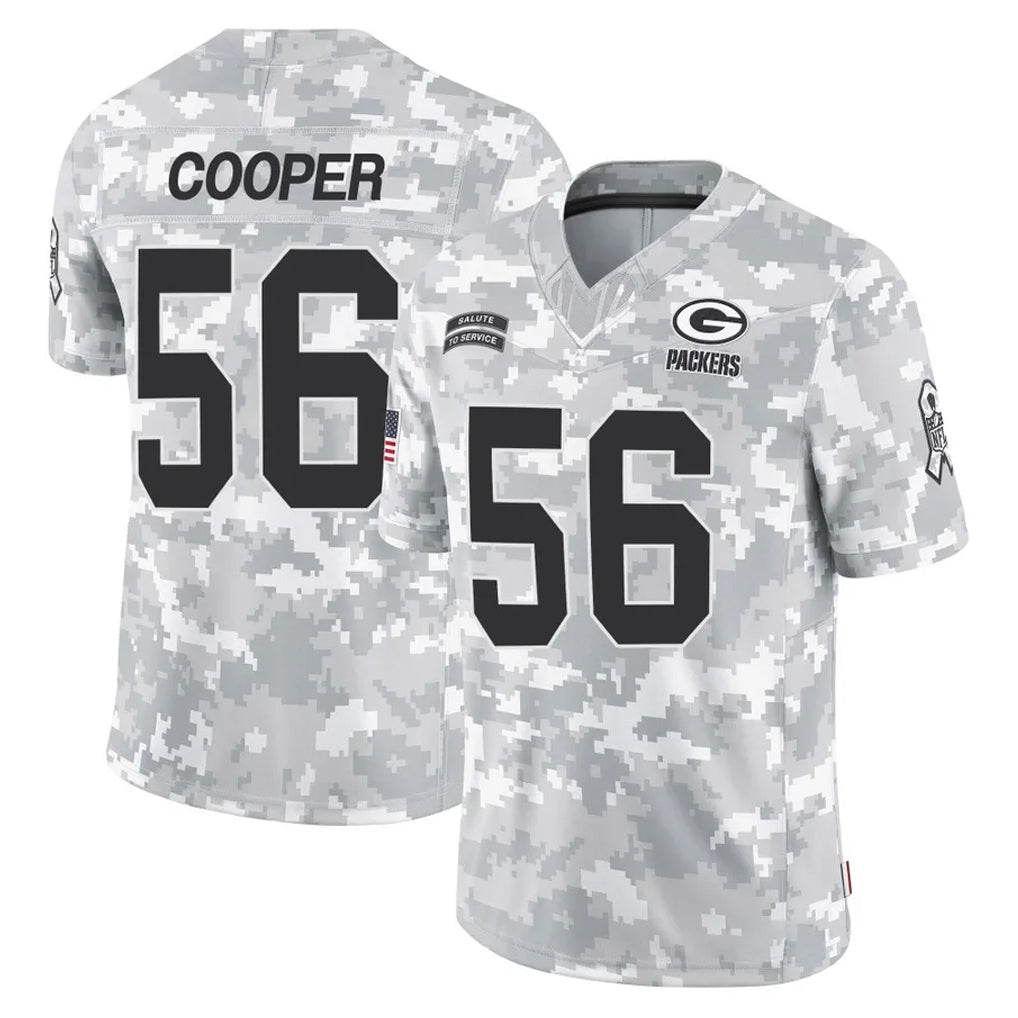 Cooneas GB.Packers #56 Edgerrin Cooper Player Arctic Camo Salute To Service Limited Stitched Jerseys