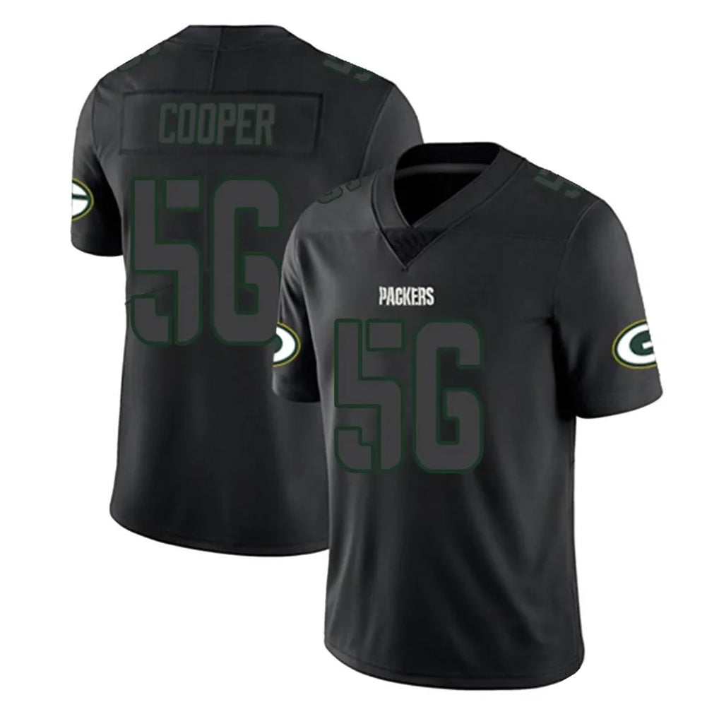 Cooneas GB.Packers #56 Edgerrin Cooper Player Black Impact Limited Home Game Stitched Jerseys