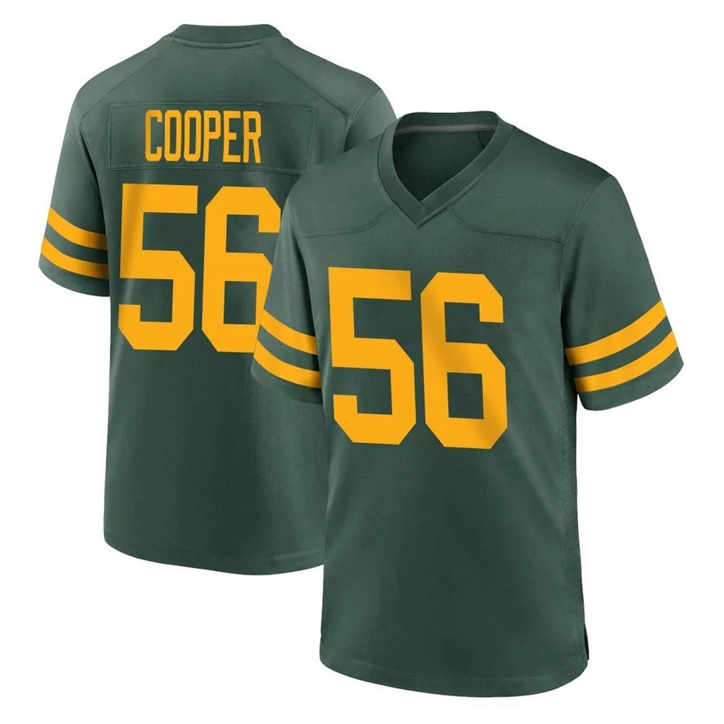 Cooneas GB.Packers #56 Edgerrin Cooper Player Green Alternate Home Game Stitched Jerseys