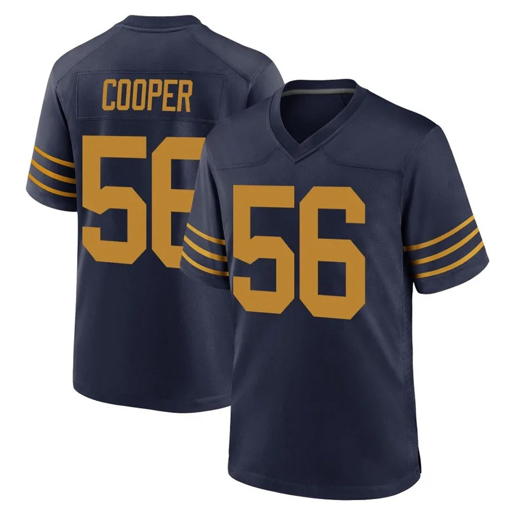 Cooneas GB.Packers #56 Edgerrin Cooper Player Navy The 1923 Classic Home Game Stitched Jerseys