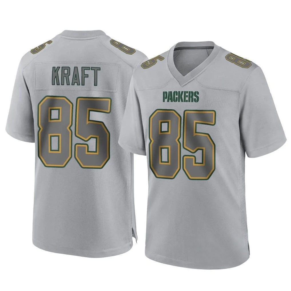 Cooneas GB.Packers #85 Tucker Kraft Player Gray Atmosphere Fashion Home Game Stitched Jerseys