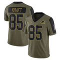 Cooneas GB.Packers #85 Tucker Kraft Player Olive Salute To Service Limited Game Stitched Jerseys