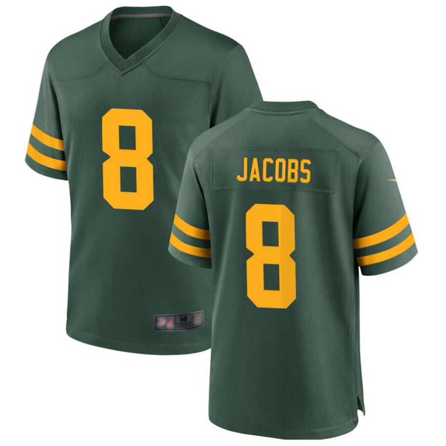 Cooneas GB.Packers #8 Josh Jacobs Player Green Home Replica Stitched Jerseys