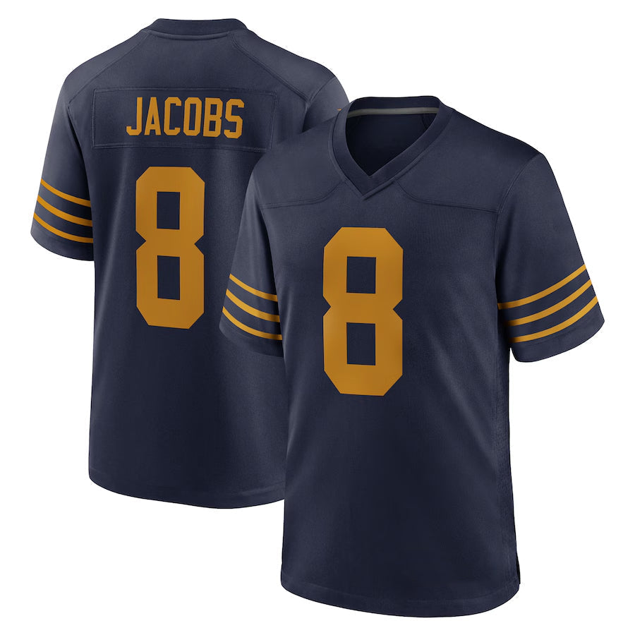 Cooneas GB.Packers #8 Josh Jacobs Player Navy The 1923 Classic Game Stitched Jersey