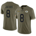 Cooneas GB.Packers #8 Josh Jacobs Player Olive Salute To Service Limited Stitched Jerseys