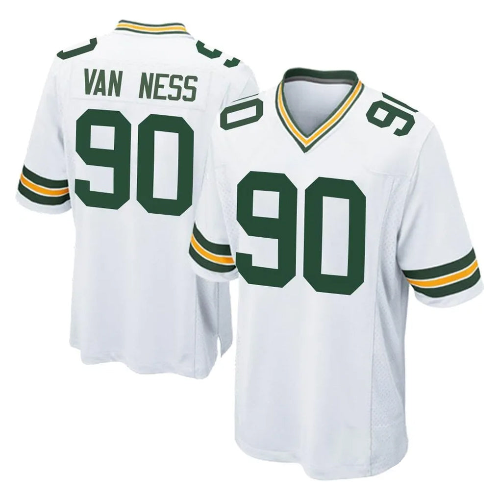 Cooneas GB.Packers #90 Lukas Van Ness Player White Home Game Stitched Jerseys