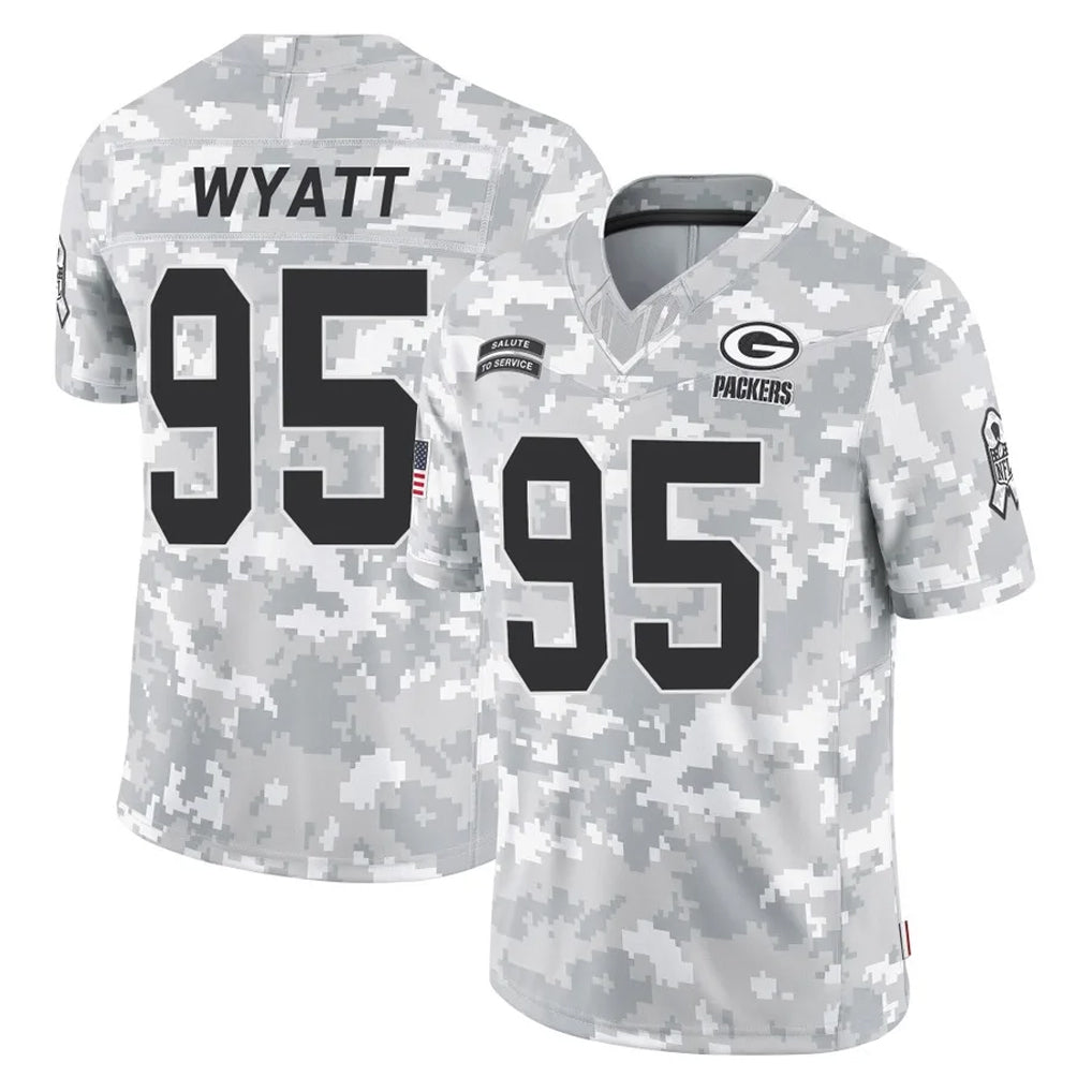 Cooneas GB.Packers #95 Devonte Wyatt Player Arctic Camo Salute To Service Limited Stitched Jerseys