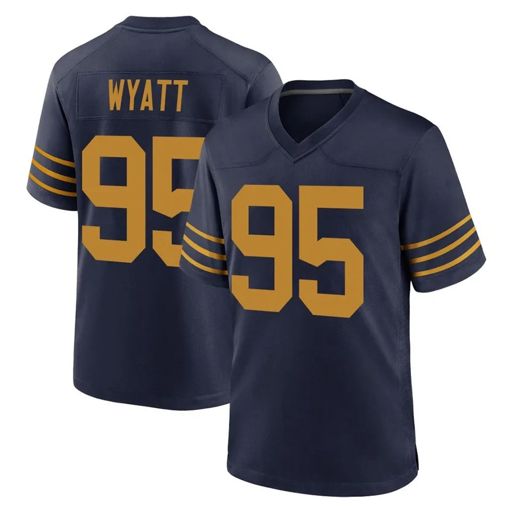 Cooneas GB.Packers #95 Devonte Wyatt Player Navy The 1923 Classic Home Game Stitched Jerseys