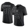 Cooneas GB.Packers #98 Javon Hargrave Player Black Reflective Limited Home Game Stitched Jerseys
