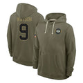 Cooneas GB.Packers #9 Christian Watson Player Olive Salute to Service Pullover Hoodies Limited Stitched Jerseys