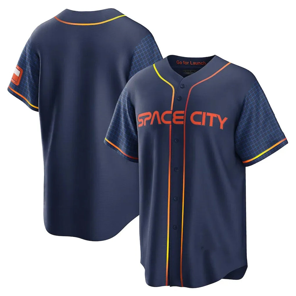 Cooneas H.Astros Navy City Connect Home Game Blank Player Stitched Jerseys