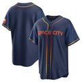 Cooneas H.Astros Navy City Connect Home Game Blank Player Stitched Jerseys