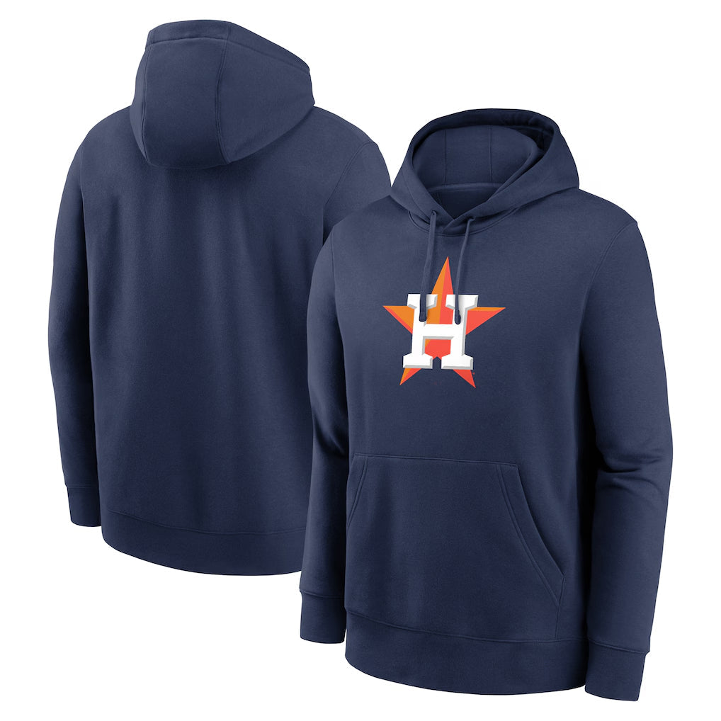 Cooneas H.Astros Navy Club Fleece Pullover Hoodie Blank Player Stitched Jerseys