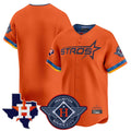 Cooneas H.Astros Orange City Connect Texas Patch Vapor Premier Blank Player Limited Home Stitched Jerseys