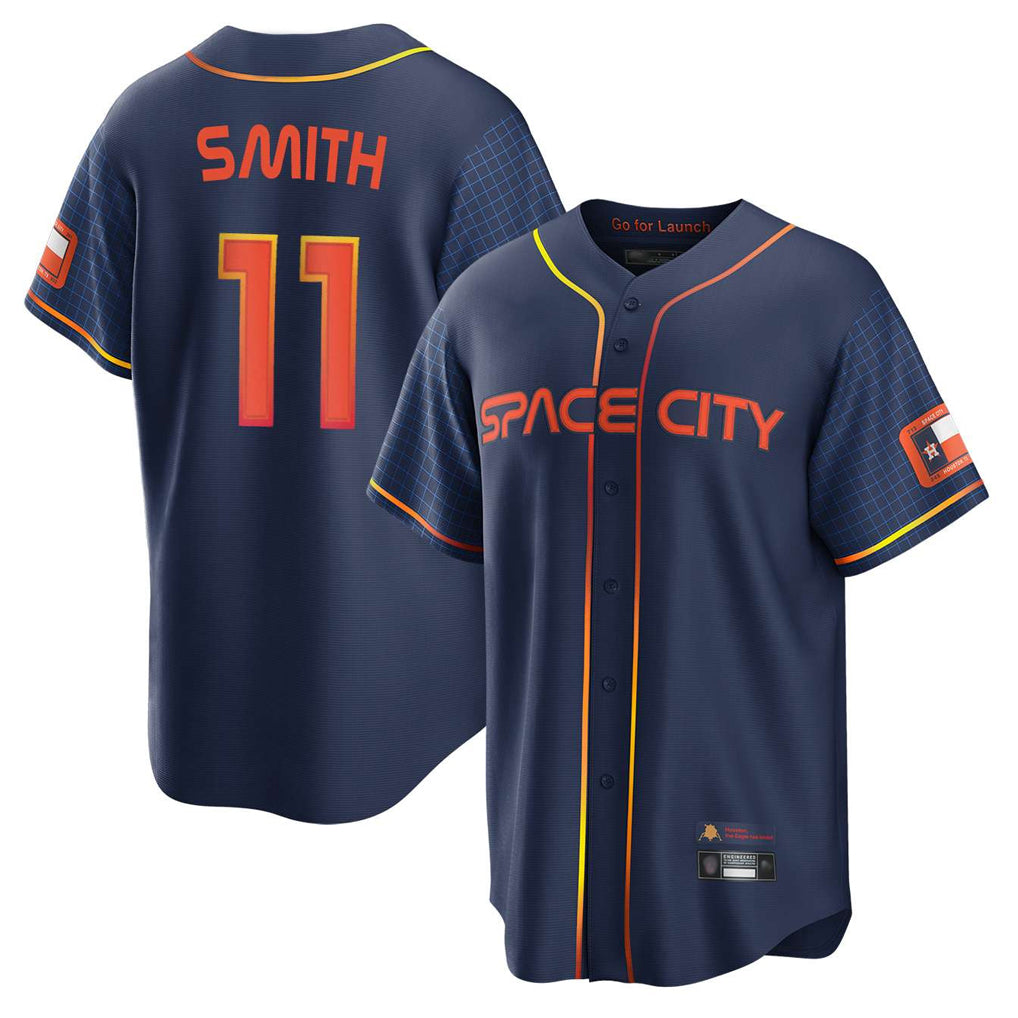 Cooneas H.Astros #11 Cam Smith Player Navy City Connect Home Game Stitched Jerseys