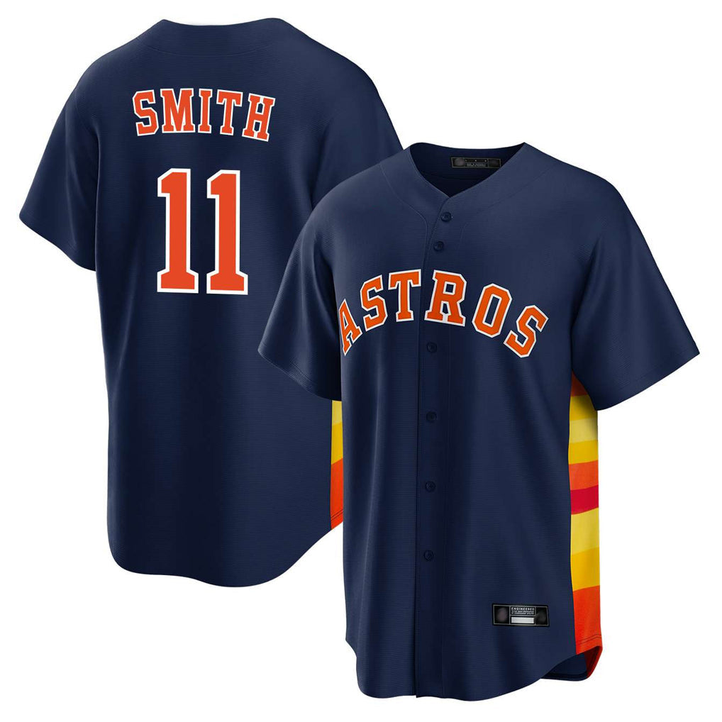 Cooneas H.Astros #11 Cam Smith Player Navy Home Game Stitched Jerseys
