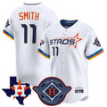 Cooneas H.Astros #11 Cam Smith Player White City Connect Texas Patch Vapor Premier Limited Home Stitched Jerseys