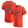 Cooneas H.Astros #21 Yainer Diaz Player Orange Home Limited Elite Stitched Jerseys