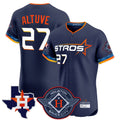 Cooneas H.Astros #27 Jose Altuve Player Navy City Connect Texas Patch Vapor Premier Limited Elite Home Stitched Jerseys